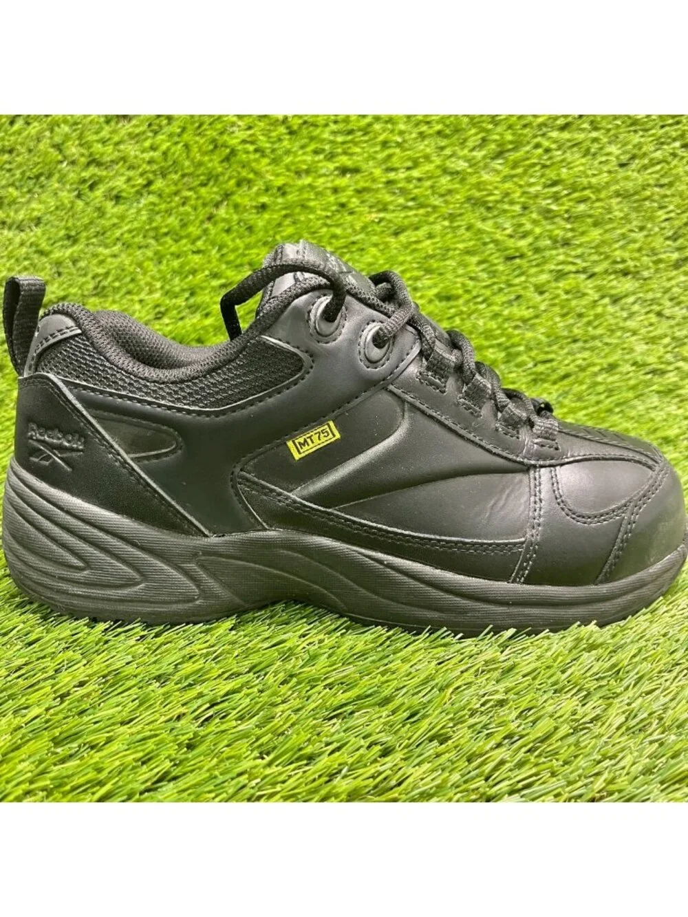 Reebok Centose Womens Size 7.5W Black Leather Composite Toe Safety Work Shoes